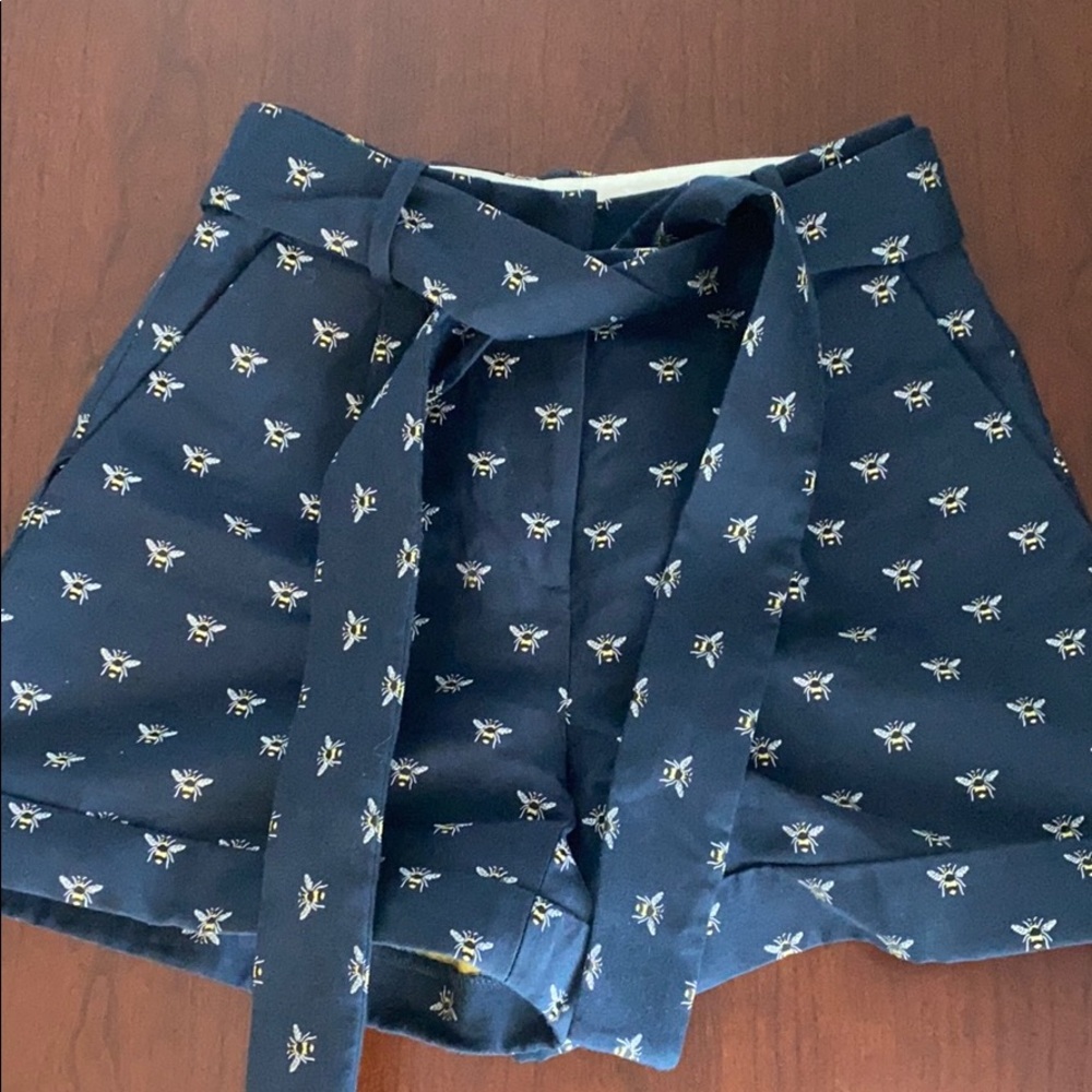 J. Crew collection Navy bumblebee shorts sz. 0